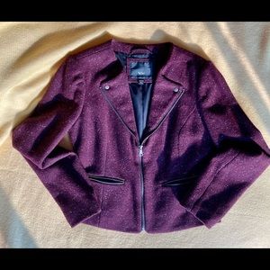 Mossimo Burgundy&White Flecked Heavy Blazer Size M